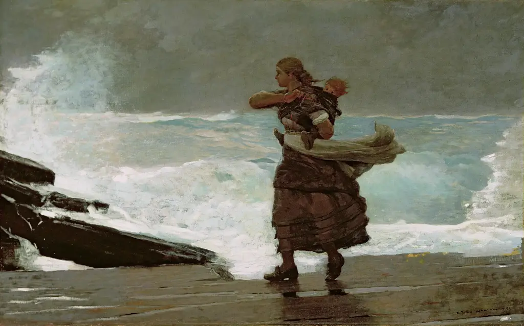 The Gale in Detail Winslow Homer